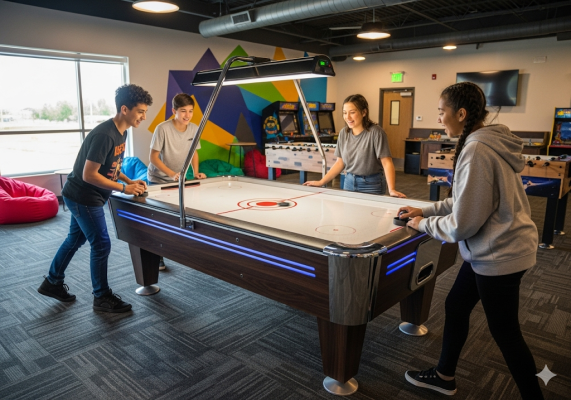 Top 5 Gründe, warum ein Airhockeytisch ins Jugendzentrum gehört - Airhockey im Jugendzentrum – 5 Gründe für Spielspaß & Bewegung | 1a-Sports