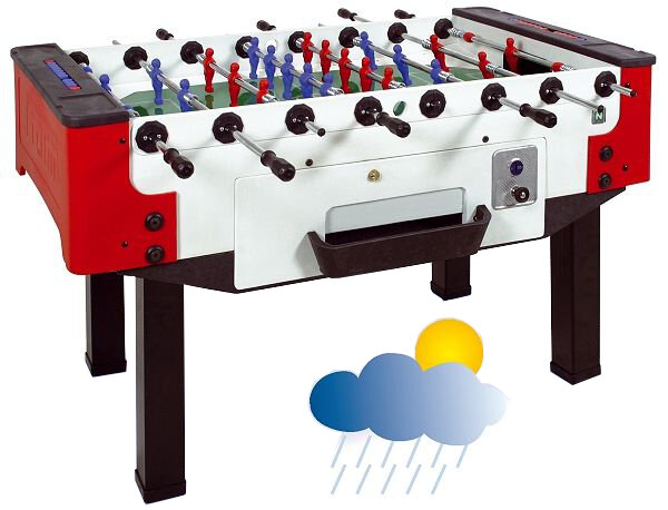 Outdoor Tischkicker Kickertisch "Storm" F-3 mit Münzeinwurf