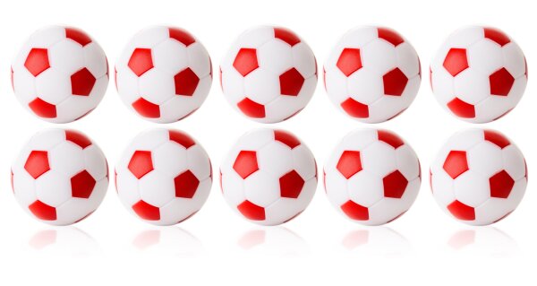 Robertson Kickerbälle Tischkicker Bälle Winspeed 24g - 10er Set weiß/rot