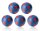 Robertson Kickerbälle Tischkicker Bälle Winspeed 24g - 5er Set blau/rot