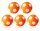 Robertson Kickerbälle Tischkicker Bälle Winspeed 24g - 5er Set orange/weiß
