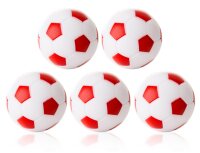 Robertson Kickerbälle Tischkicker Bälle Winspeed 24g - 5er Set weiß/rot