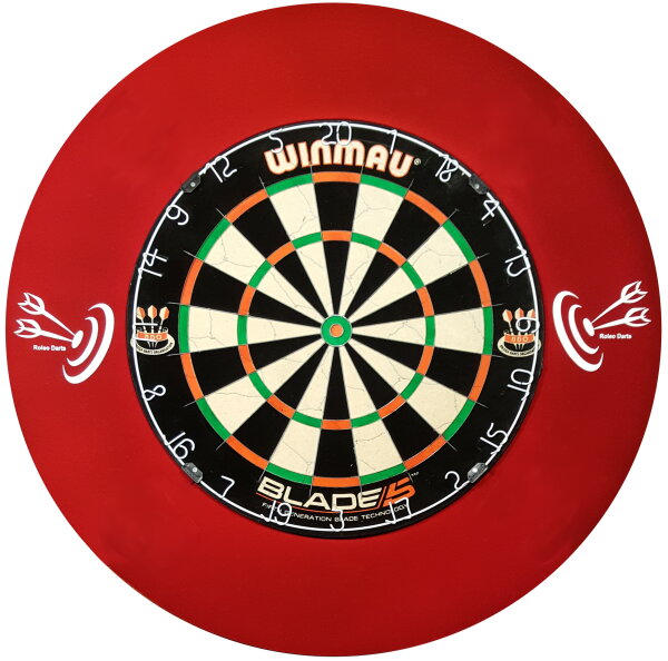Roleo Dart Auffangring Catchring Surround rot 4-teilig, neues Design