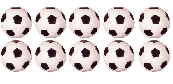 SET 10x Kickerball Kicker Ball, 32 mm - 17 g - hart / griffig