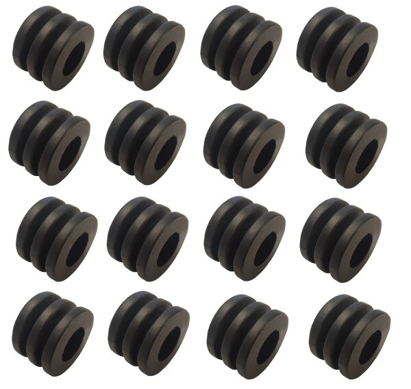 SET 16x Kicker Kickertisch Gummipuffer für 16 mm Stangen