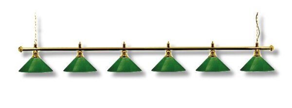 Snookerlampe Snooker Lampe Leuchte London messing/grün
