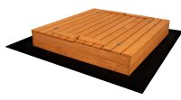 Soroplay Holz Sandkasten 120x120 cm inkl. Abdeckung und Textilvlies