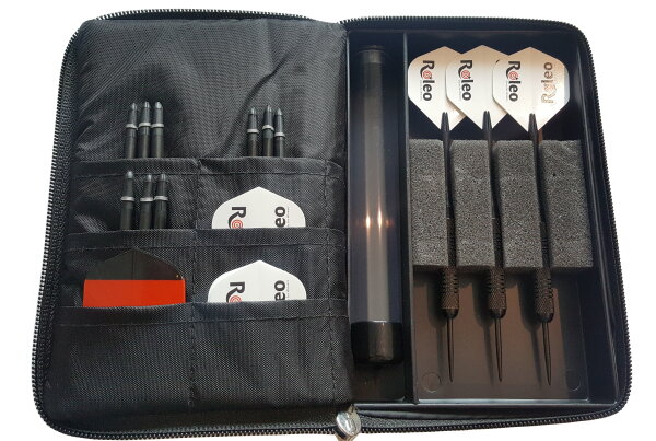 Sparset Roleo Dart Darttasche + Dartpfeile 20g + Ersatzflys + Ersatzshafts