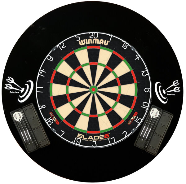 Steeldart Profi Set-Scheibe Blade 6 + 2 Satz Pfeile + Catchring