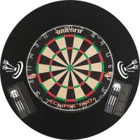 Steeldart Set - Unicorn Eclipse Pro + Surround Schwarz + 2 Set Pfeile in Box