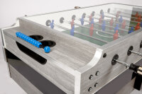 Tischkicker Kickertisch Coperto de Luxe Münzung + Glasabdeckung Safety-Teleskop