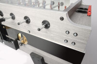 Tischkicker Kickertisch Coperto de Luxe Münzung + Glasabdeckung Safety-Teleskop