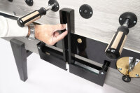 Tischkicker Kickertisch Coperto de Luxe Münzung + Glasabdeckung Safety-Teleskop