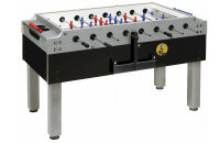 Tischkicker Kickertisch Olympic Silver mit Münzung und Glasabdeckung