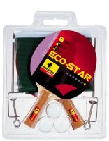 Tischtennis-Set mit 2 Schläger, 3 Bälle +...