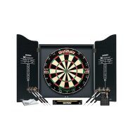 Winmau Set Dartkabinett + Dartscheibe + 2 Satz Pfeile +...