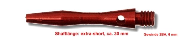 Shaft Alu extra short, ca. 30 mm, rot