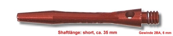 Shaft Alu short, ca. 35 mm, rot