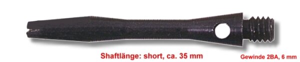 Shaft Alu short, ca. 35 mm, schwarz