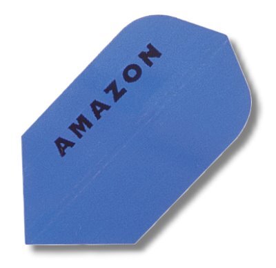 Dartfly Flights Amazon Slim-Form, blau - für Dartpfeile