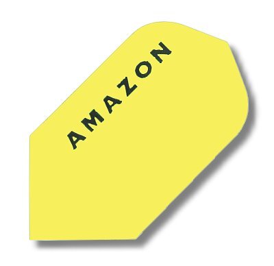 Dartfly Flights Amazon Slim-Form, gelb - für Dartpfeile