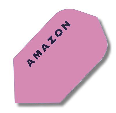 Dartfly Flights Amazon Slim-Form, pink - für Dartpfeile