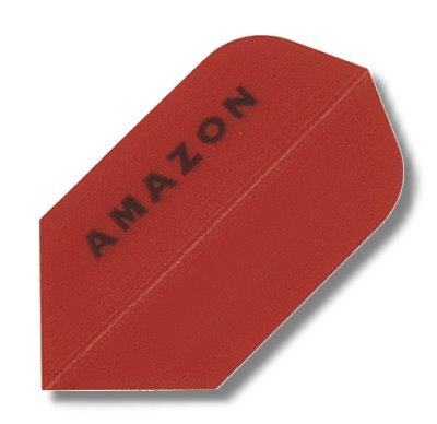 Dartfly Flights Amazon Slim-Form, rot - für Dartpfeile