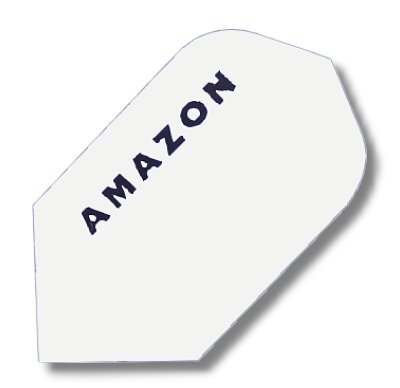 Dartfly Flights Amazon Slim-Form, weiß - für Dartpfeile