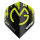Dart-Fly Winmau MvG MEGA, Standard Form, grün-schwarz