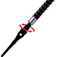 Softdart Spitzen Winner 2BA Gewinde Schwarz 1000 Stück in Dose