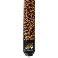 Leopardi Poolbillardqueue, Griffband schwarz genarbtes PU-Leder