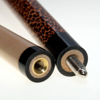 Leopardi Poolbillardqueue, Griffband schwarz genarbtes PU-Leder