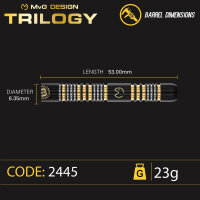 Steeldart Dartpfeile Winmau MvG Trilogy 23 g