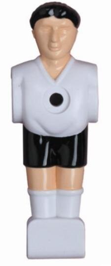 11 Kickerfiguren 16 mm schwarz-weiß Komplett Set