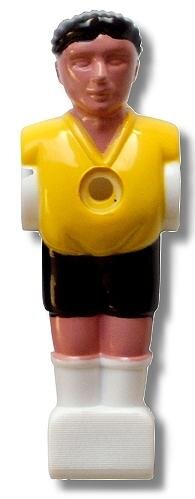 11 Stück Kickerfigur Kicker Figur Spieler "Profi Soccer Deluxe" schwarz/gelb