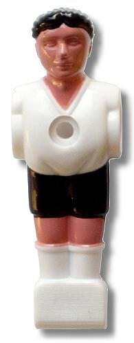 11 Stück Kickerfigur Kicker Figur Spieler "Profi Soccer Deluxe" schwarz/weiß