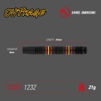 Winmau Dartpfeile Steeldart Outrage Brass