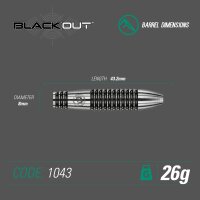 Winmau Dartpfeile Blackout Steeldart