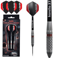 Steeldart Dartpfeile Karella Commander, silber, 90% Tungsten