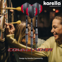 Steeldart Dartpfeile Karella Commander, silber, 90% Tungsten
