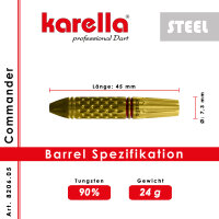 Steeldart Dartpfeile Karella Commander Gold 90% Tungsten