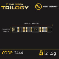 Steeldart Dartpfeile Winmau MvG Trilogy