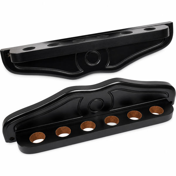 John West Queue Wandhalter Deluxe Schwarz für 6 Queues - Luxuriöse Wandhalterung