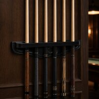 John West Queue Wandhalter Deluxe Schwarz für 6 Queues - Luxuriöse Wandhalterung