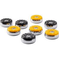 Shuffleboard Puck Set - 4x Schwarz und 4x Gelb
