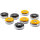Shuffleboard Puck Set - 4x Schwarz und 4x Gelb