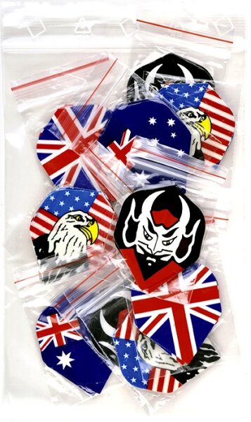 30 Dart Ersatzflys, Flights in Blistertüte, neu