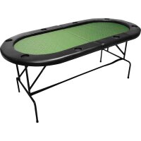 Faltbarer Pokertisch 180x90x75 cm für bis zu 8 Personen
