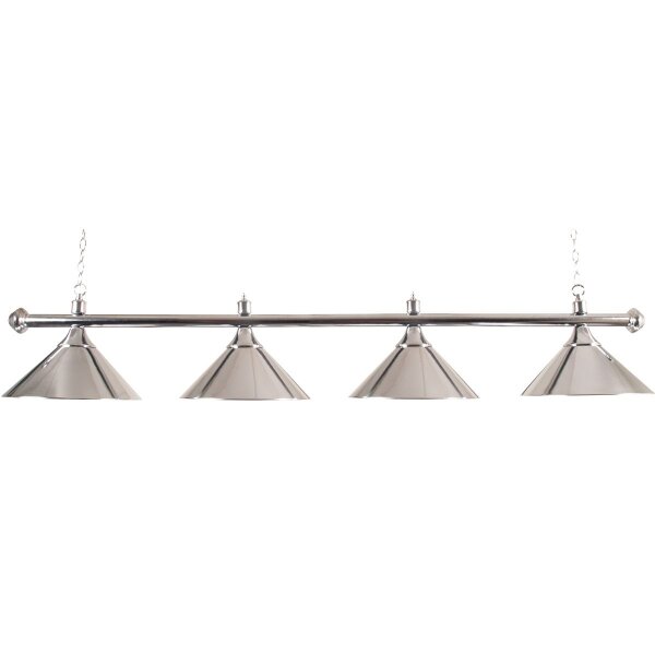 Billardlampe 4 Schirme – Chrom
