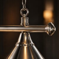Billardlampe 4 Schirme Chrom für 8ft & 9ft Tische